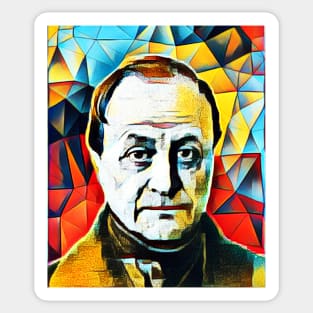 Auguste Comte Abstract Portrait | Auguste Comte Artwork 2 Sticker